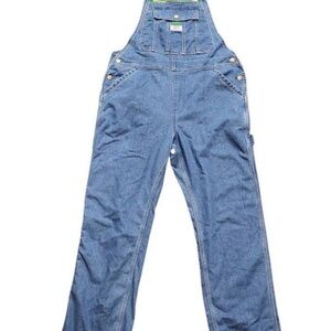 Liberty Overalls Women's Large Blue Denim Bib Stonewashed Carpenter Relaxed